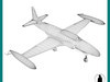 US jet trainer 1950 T 33 3D Model .max