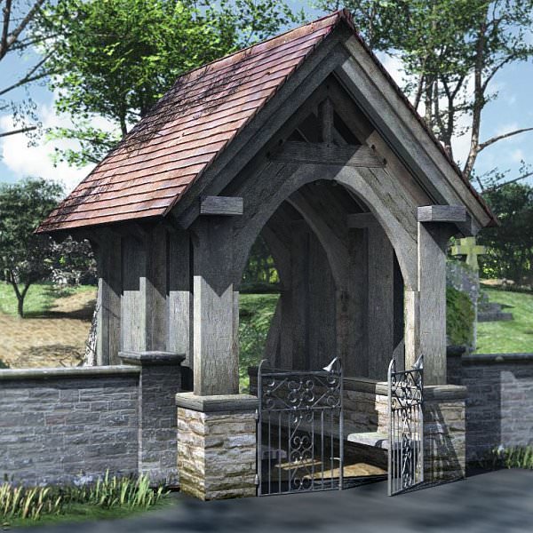 Lychgate 3D Model .obj
