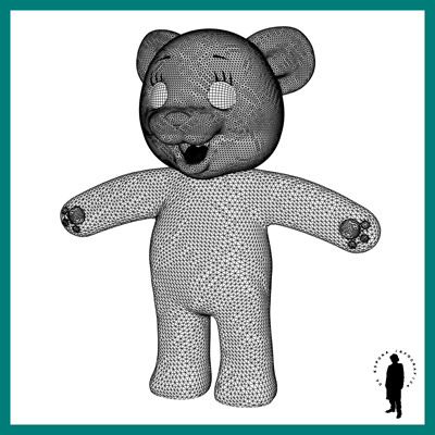 white teddybear toy 3D Model white teddybear toy 3D Model .max