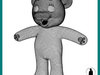 white teddybear toy 3D Model .max