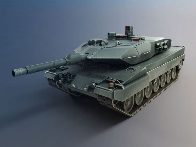 Green Army Tank 3D Model