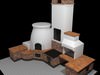 Outdoor oven complex 3D Model