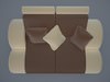 Ultra Modern Sofa 2x 3D Model .max .obj .fbx .c4d