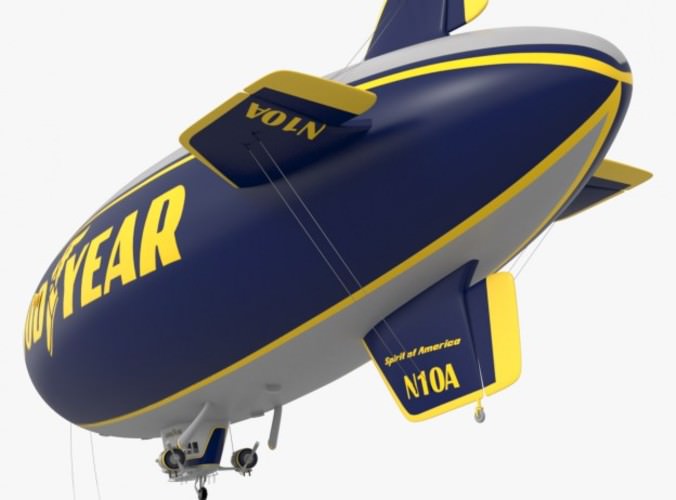 Good Year Blimp, zeppelin 3D Model Good Year Blimp, zeppelin 3D Model .max .obj .3ds .fbx .ma .mb