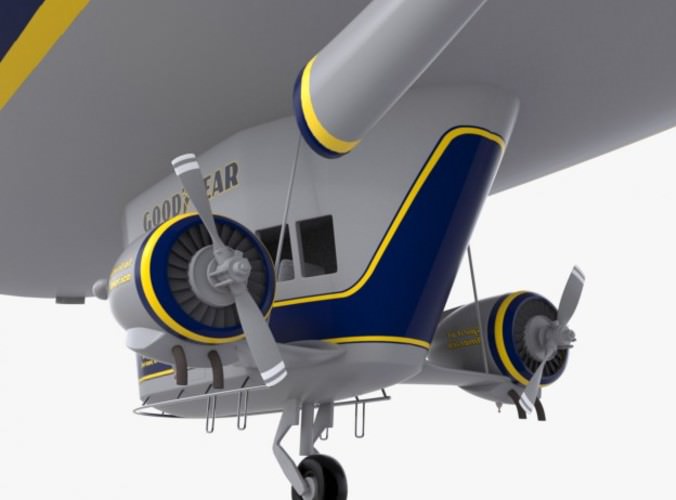 Good Year Blimp, zeppelin 3D Model Good Year Blimp, zeppelin 3D Model .max .obj .3ds .fbx .ma .mb