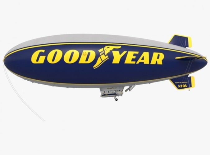 Good Year Blimp, zeppelin 3D Model Good Year Blimp, zeppelin 3D Model .max .obj .3ds .fbx .ma .mb
