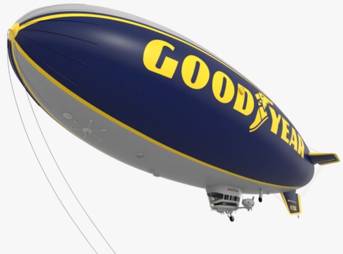 Good Year Blimp, zeppelin 3D Model Good Year Blimp, zeppelin 3D Model .max .obj .3ds .fbx .ma .mb