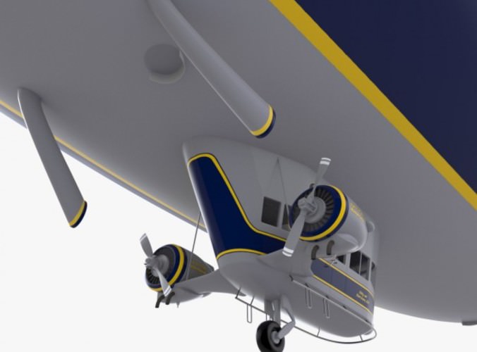 Good Year Blimp, zeppelin 3D Model Good Year Blimp, zeppelin 3D Model .max .obj .3ds .fbx .ma .mb
