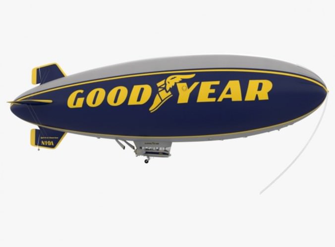 Good Year Blimp, zeppelin 3D Model Good Year Blimp, zeppelin 3D Model .max .obj .3ds .fbx .ma .mb