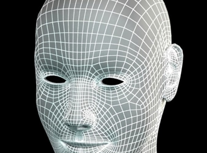 Pretty Female Head 3D Model .max .obj .3ds