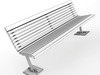 Park Bench 3D Model .max .obj .3ds .lwo .lw .lws