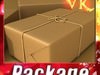 Cardboard Box Wrapped in Brown Paper - Package 3D Model .max .obj .3ds .fbx