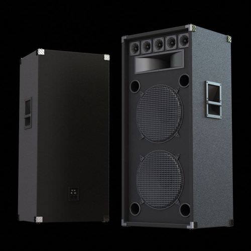 Big Black Speakers 3D Model