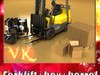 Lift Truck, Pallet, Cartons and Metal Drums 3D Model