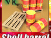 Shell Oil Metal Drums and Pallet 3D Model