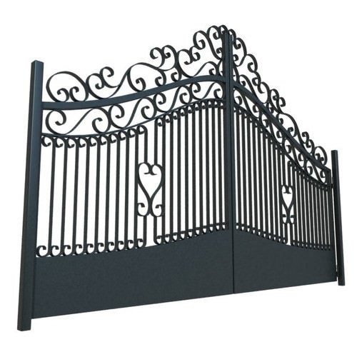 Wrought Iron Gate 01 3D Model .max .obj .3ds .fbx