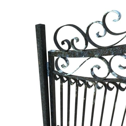 Wrought Iron Gate 01 3D Model .max .obj .3ds .fbx