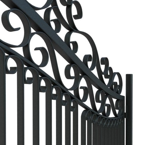 Wrought Iron Gate 01 3D Model .max .obj .3ds .fbx