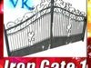 Wrought Iron Gate 01 3D Model .max .obj .3ds .fbx