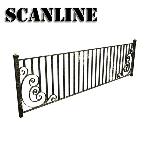 Wrought Iron Fence 01 High res 3D Model .max .obj .3ds .fbx