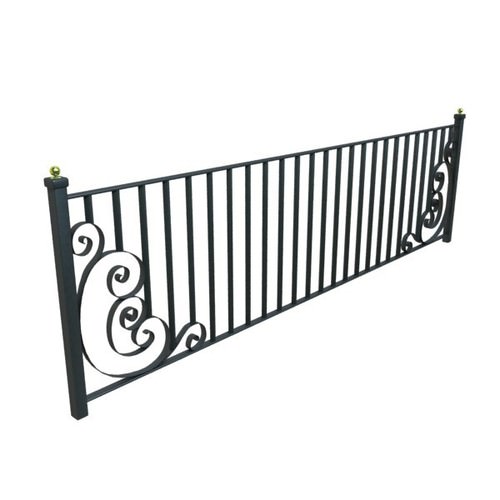 Wrought Iron Fence 01 High res 3D Model .max .obj .3ds .fbx