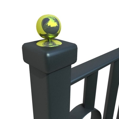 Wrought Iron Fence 01 High res 3D Model .max .obj .3ds .fbx