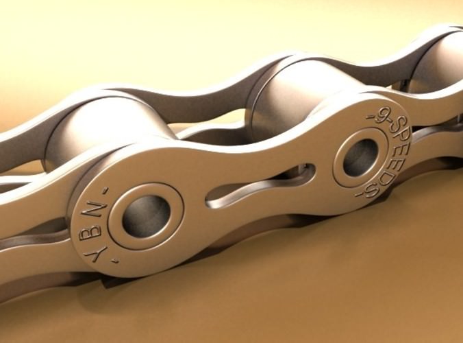 Bicycle Chain Link High res 3D Model .max .obj .3ds .fbx