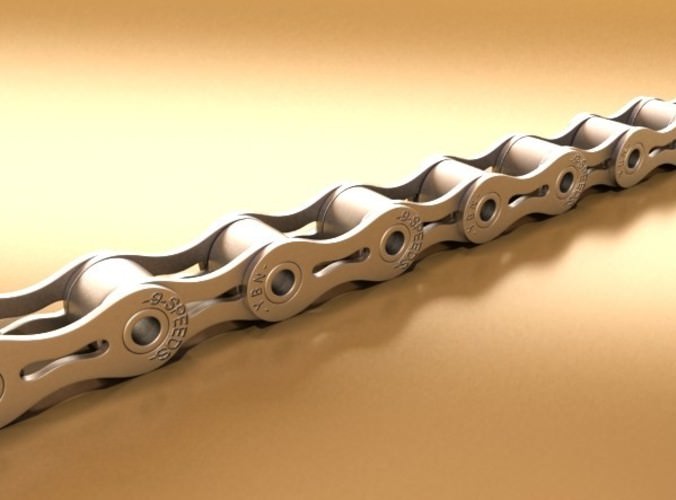 Bicycle Chain Link High res 3D Model .max .obj .3ds .fbx