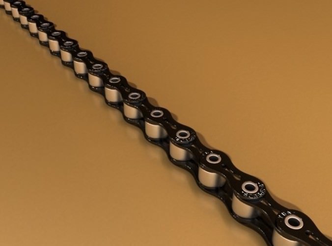 Bicycle Chain Link High res 3D Model .max .obj .3ds .fbx