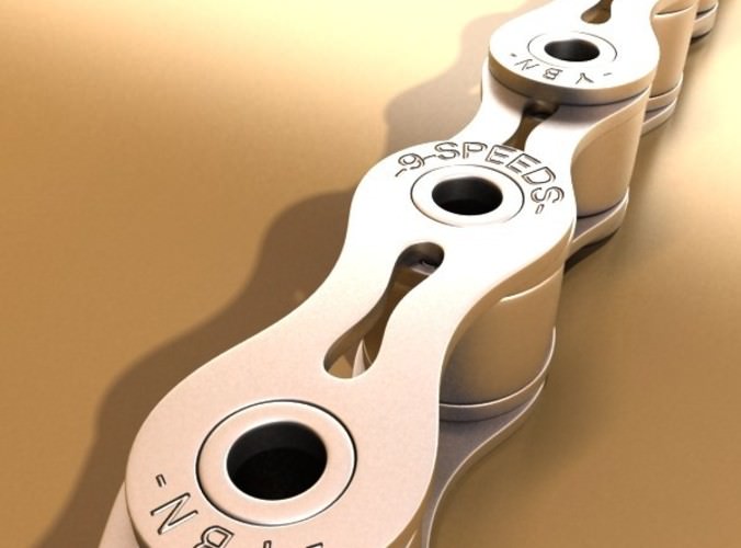 Bicycle Chain Link High res 3D Model .max .obj .3ds .fbx