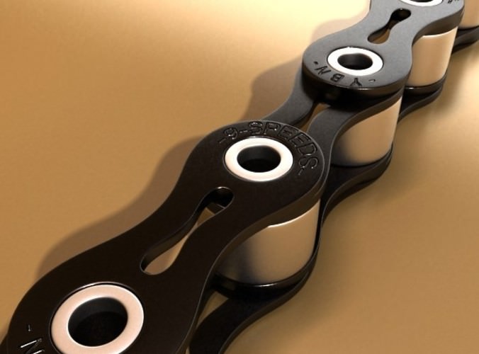 Bicycle Chain Link High res 3D Model .max .obj .3ds .fbx