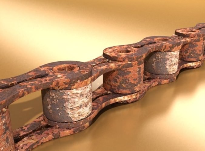 Bicycle Chain Link High res 3D Model .max .obj .3ds .fbx