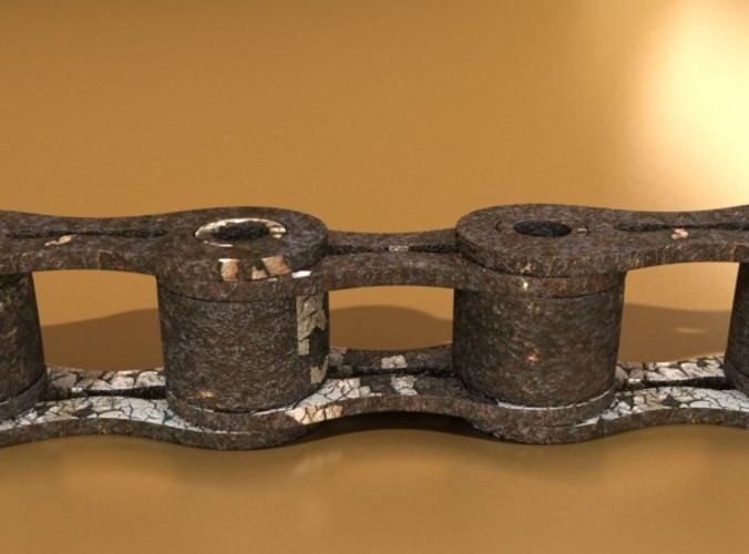 Bicycle Chain Link High res 3D Model .max .obj .3ds .fbx