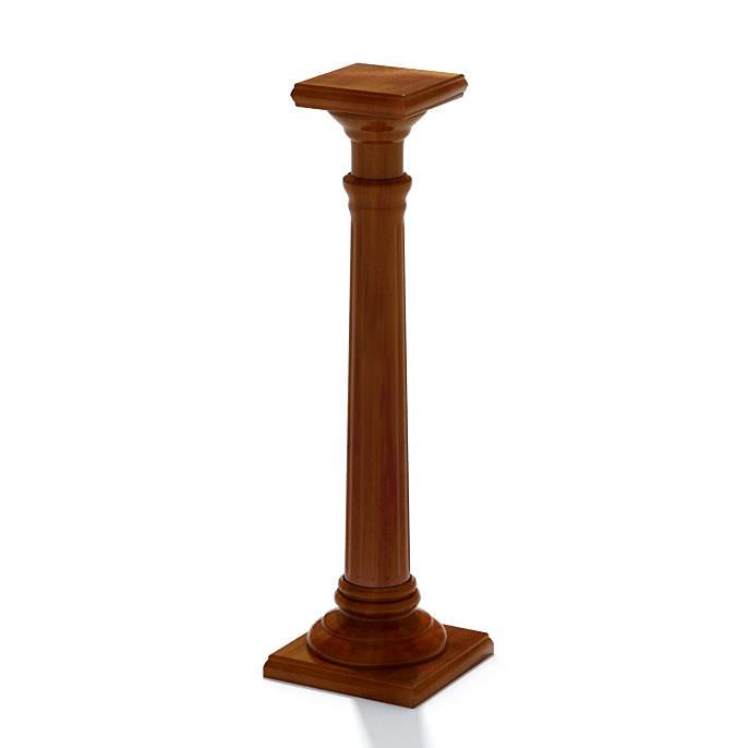 Classic Decorative Wooden Column 3D Model