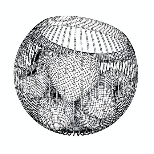 Red Apples in Decorative Metal Wire Container 3D Model .max .obj .3ds .fbx