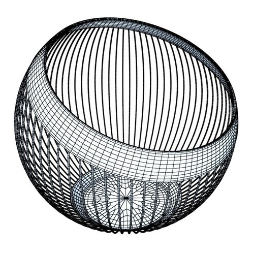 Red Apples in Decorative Metal Wire Container 3D Model .max .obj .3ds .fbx