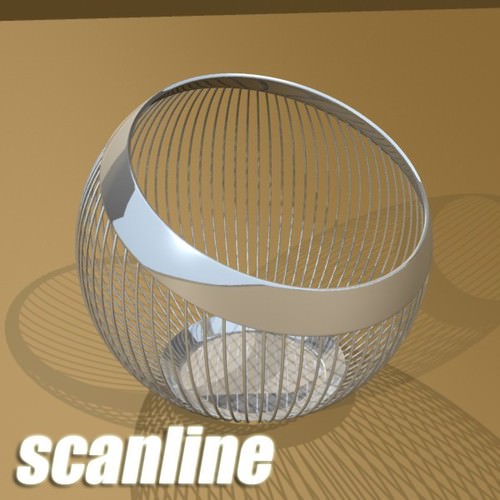 Red Apples in Decorative Metal Wire Container 3D Model .max .obj .3ds .fbx