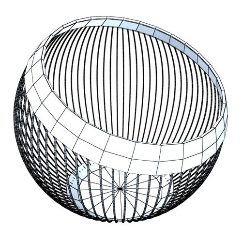 Red Apples in Decorative Metal Wire Container 3D Model .max .obj .3ds .fbx