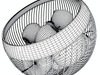 Red Apples in Decorative Metal Wire Container 3D Model .max .obj .3ds .fbx