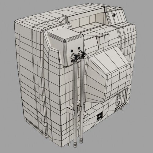 Retro TV High res 3D Model .max .obj .3ds .fbx