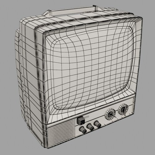 Retro TV High res 3D Model .max .obj .3ds .fbx