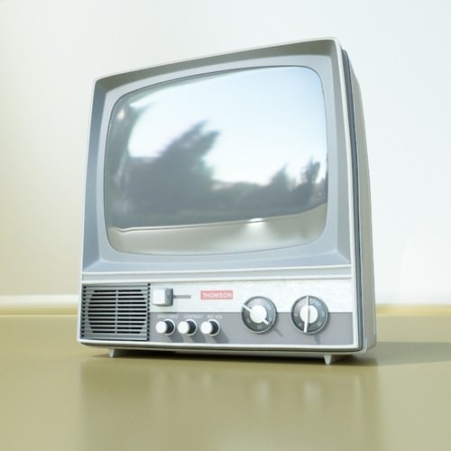 Retro TV High res 3D Model .max .obj .3ds .fbx