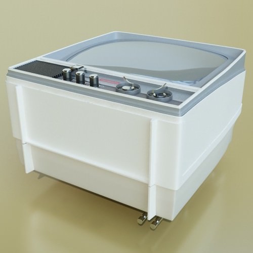 Retro TV High res 3D Model .max .obj .3ds .fbx