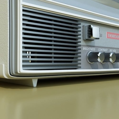 Retro TV High res 3D Model .max .obj .3ds .fbx