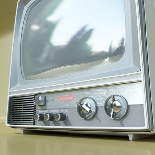 Retro TV High res 3D Model .max .obj .3ds .fbx