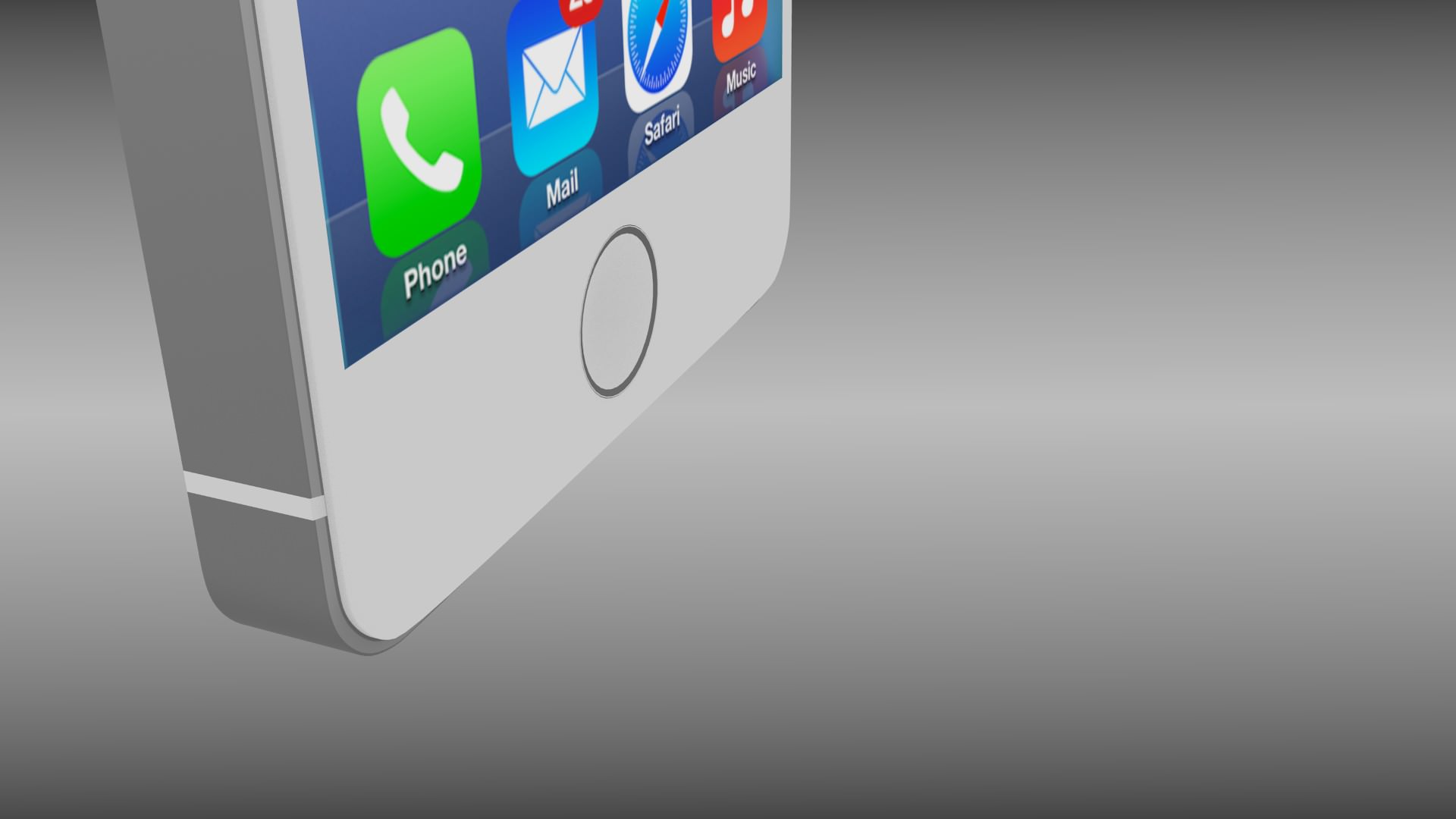 Iphone 5S White 3D Model .obj .blend