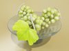 Green Grapes in Glass Bowl 3D Model .max .obj .3ds .fbx