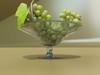 Green Grapes in Glass Bowl 3D Model .max .obj .3ds .fbx