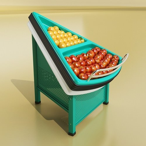 Grocery Store Produce Display Fruits 3D Model .max .obj .3ds .fbx