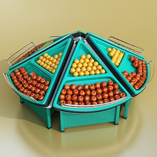 Grocery Store Produce Display Fruits 3D Model .max .obj .3ds .fbx
